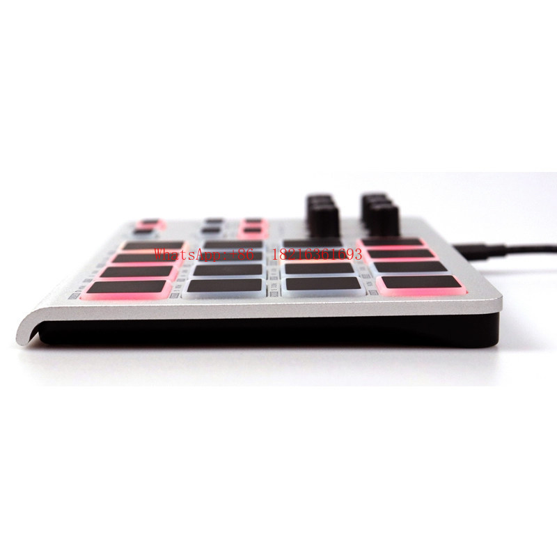 Midi Controller Pad - 20.26NIEUW Draagbare slanke aluminium drumpad MIDI-toetsenbordcontroller
