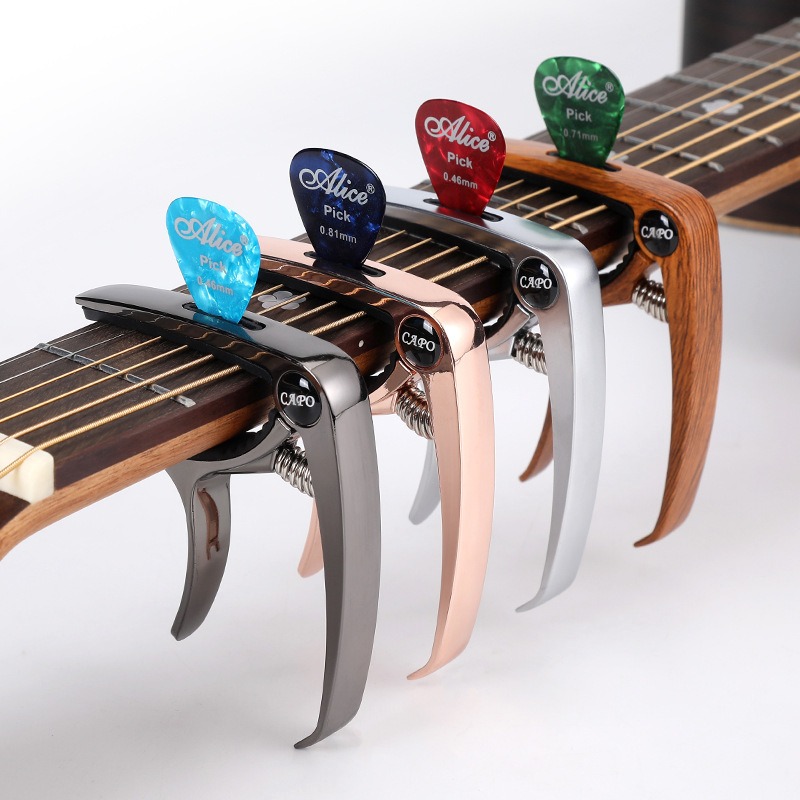 Guitar Capo Clip - Uitstekende metalen gitaar capo-aanpassingsclip Gitaar Drie-in-één