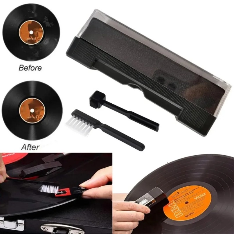 Audio Music Cleaner - Antistatische vinylplatenreiniger borstelset Stofverwijdering met stylusborstel