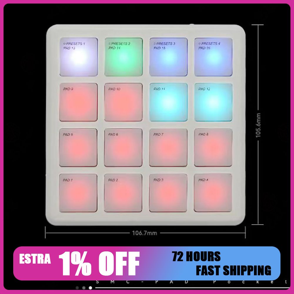 Midi Controller Pad - M-VAVE SMC-PAD POCKET Draadloze Bluetooth MIDI