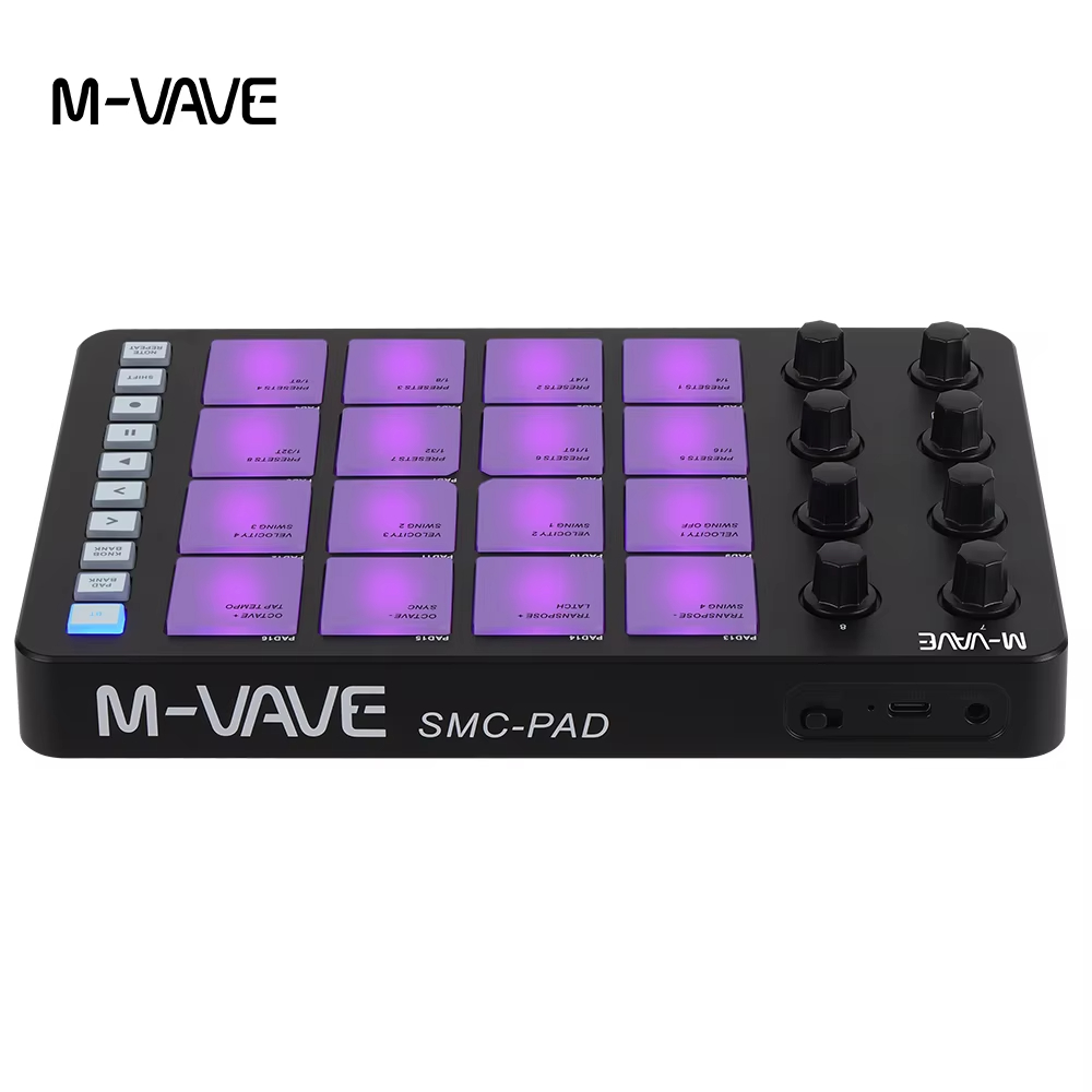 Midi Controller Pad - M-VAVE SMC-PAD MIDI Zwarte Controller 16