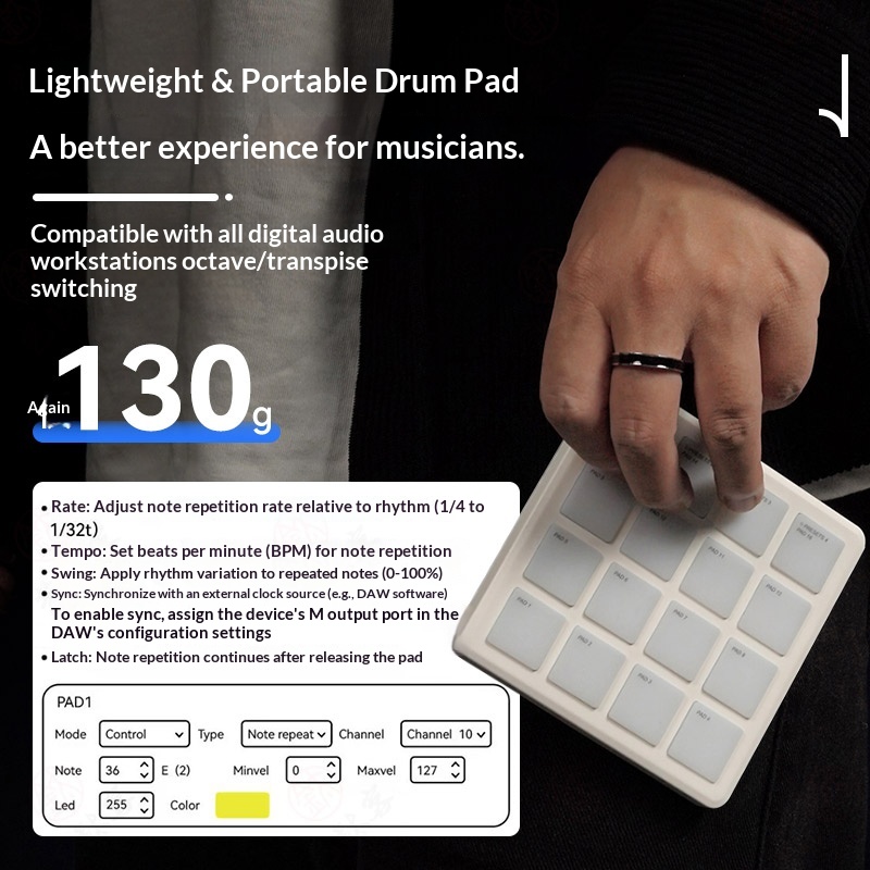 M-VAVE SMC-PAD POCKET Draadloz - Midi Controller Pad recensie en prijs