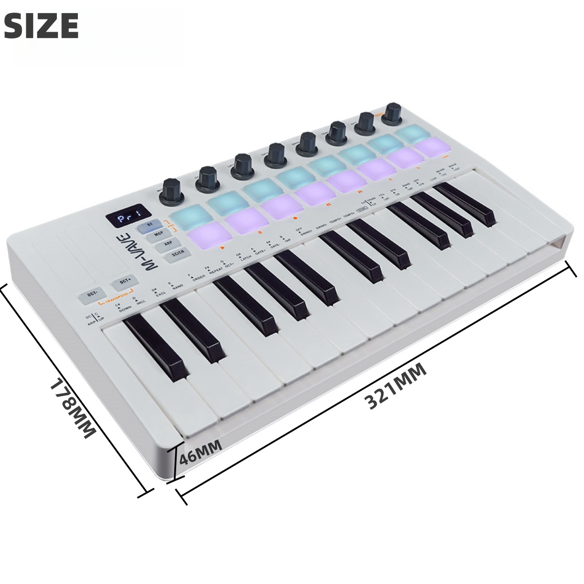 M-VAVE SMK-25 II MIDI Pad Cont - Midi Controller Pad recensie en prijs