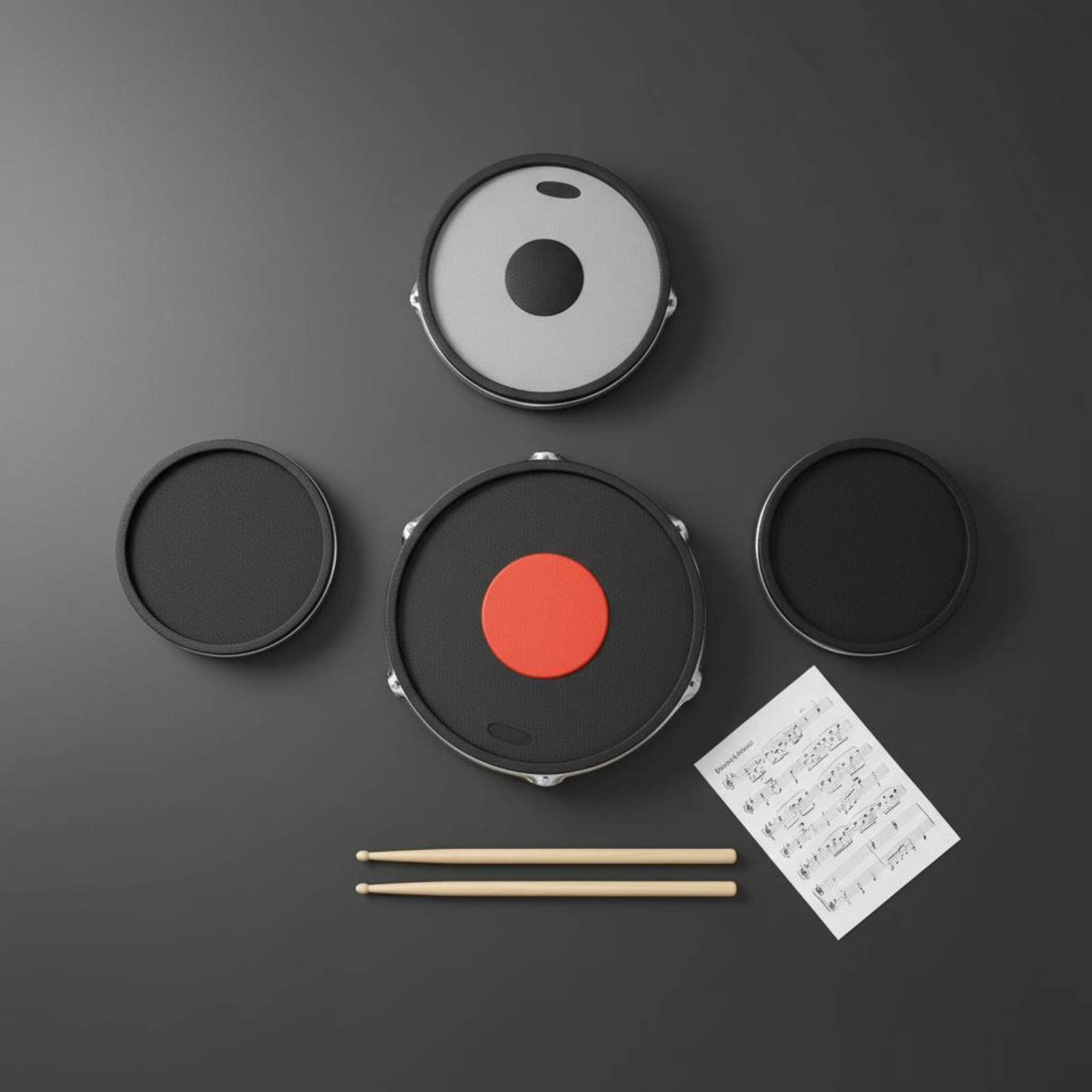 Rubberen trommel- en bekkendem - Drum Practice Pad recensie en prijs