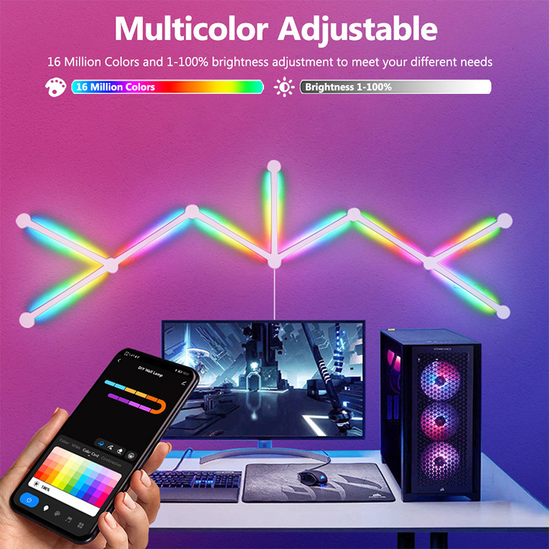 Slimme RGB-wandlamp, Bluetooth - Audio To Music recensie en prijs