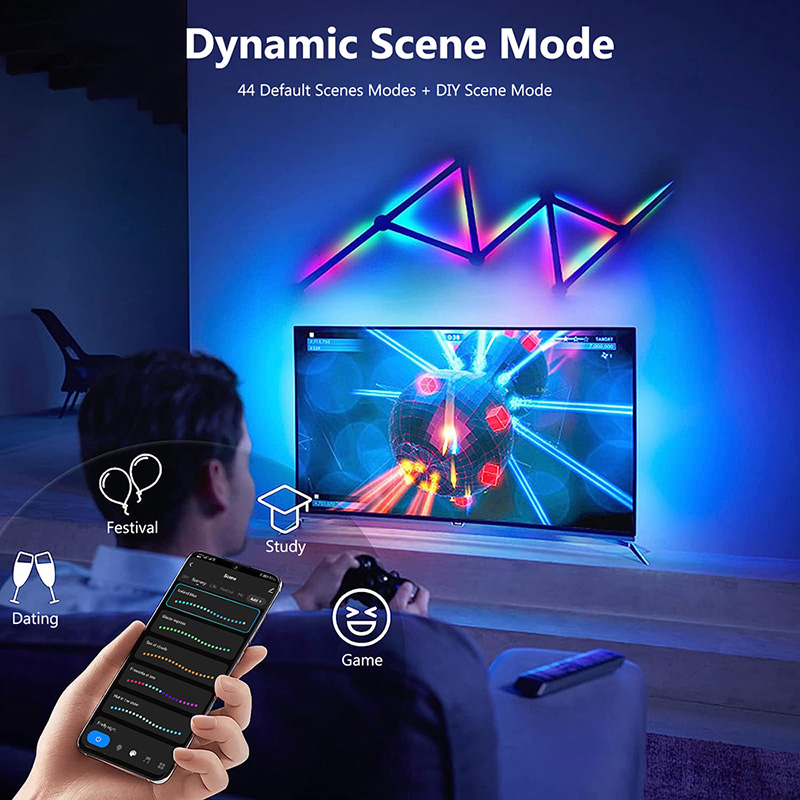 Slimme RGB-wandlamp, Bluetooth - Audio To Music recensie en prijs